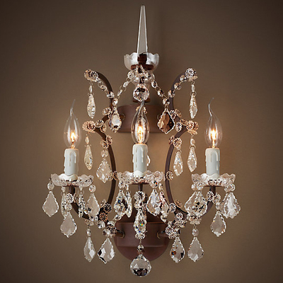 Бра BLS 30518 19th c Rococo iron and clear crystal