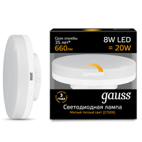 Светодиодная лампа GAUSS 108408108-D GX53