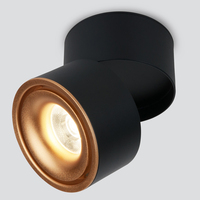Точечный светильник Elektrostandard DLR031 15W 4200K 3100 черный матовый/золото Klips