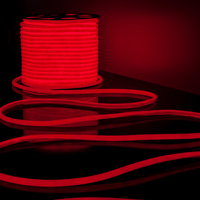 Светодиодная лента Elektrostandard Гибкий неон LS003 220V 9.6W 144Led 2835 IP67 16mm круглый красный, 50 м