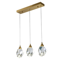 Светильник Delight Collection 9701P/3L brass Crystal rock II