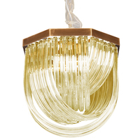 Люстра Delight Collection A001-400 L4 brass/amber Murano Glass