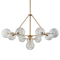 Люстра Delight Collection KG0965P-10B BRASS Globe Mobile