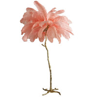 Торшер Delight Collection BRFL5014 pink/antique brass Ostrich Feather