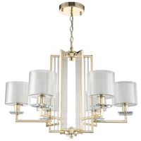 Люстра Crystal lux NICOLAS SP-PL6 GOLD/WHITE