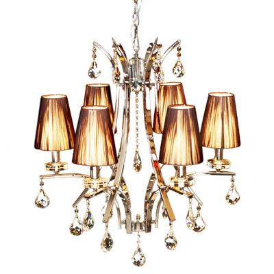 Люстра LUMINA DECO LDP 66247-6 BR GLAMOUR BROWN