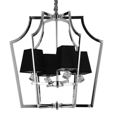 Люстра LUMINA DECO LDP 1249-4 CHR+BK MONTERO