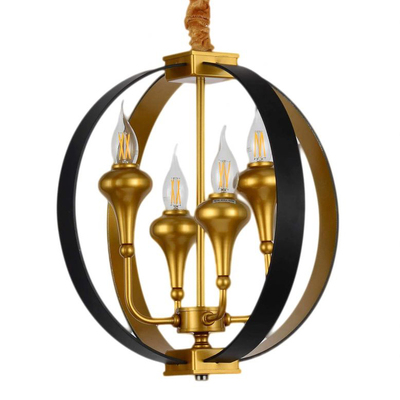 Люстра LUMINA DECO LDP 1225-4 BK+GD DEMETRA